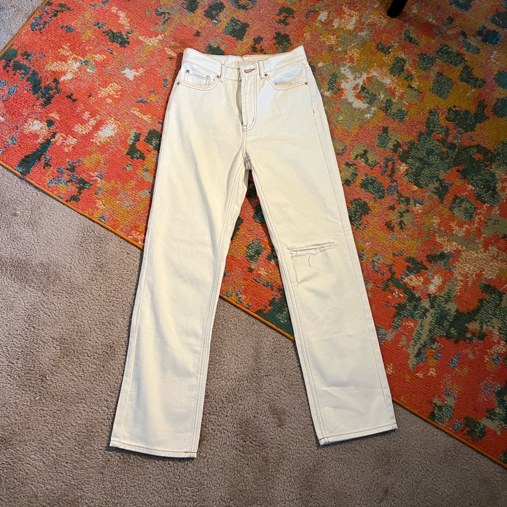 Urban off white straight leg jeans